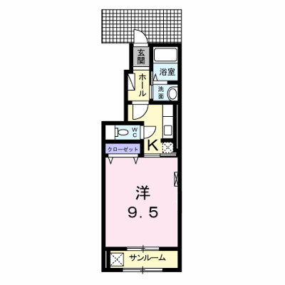 エクラⅦ 101【管理NO：1-021176701-01010】 ★家具家電は申し込み後に搬入します★ ★2026年09月上旬入居可能★の物件画像