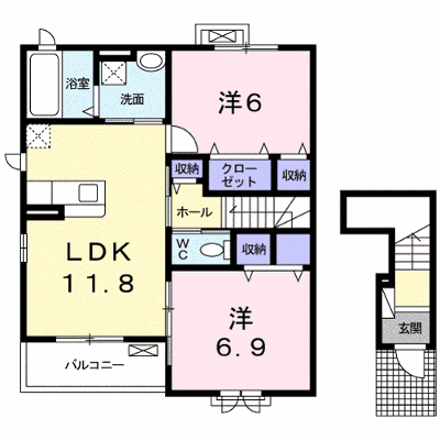 ソレイユ追分 201【管理NO：1-024549901-02010】 ★家具家電は申し込み後に搬入します★ ★2026年08月下旬入居可能★の物件画像