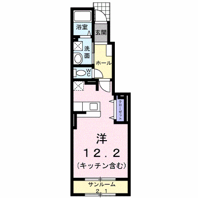 ベル・セゾン 102【管理NO：1-016214601-01020】 ★家具家電は申し込み後に搬入します★ ★2026年10月下旬入居可能★の物件画像