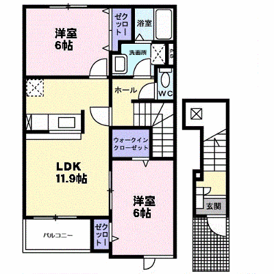 メゾン　ベル　カルム 203【管理NO：1-013240001-02030】 ★家具家電は申し込み後に搬入します★の物件画像