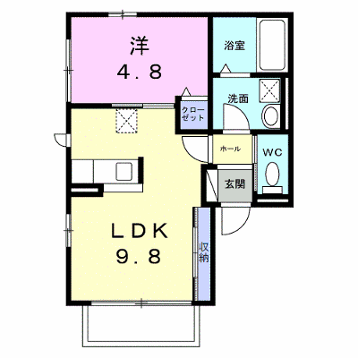 グリーンリーヴス 202【管理NO：1-099512301-02020】 ★家具家電は申し込み後に搬入します★の物件画像