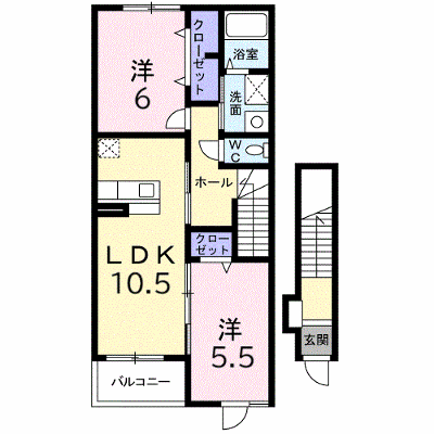 レクエルド小倉寺Ⅵ 203【管理NO：1-013721502-02030】 ★家具家電は申し込み後に搬入します★ ★2026年10月下旬入居可能★の物件画像