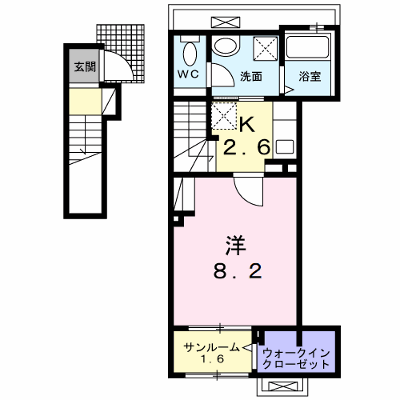 グレース　メロウ　Ｃ 202【管理NO：1-026882001-02020】 ★家具家電は申し込み後に搬入します★ ★2026年10月上旬入居可能★の物件画像