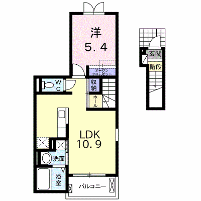 マ・シェリ　Ｂ 201【管理NO：1-020141402-02010】 ★家具家電は申し込み後に搬入します★ ★2026年10月中旬入居可能★の物件画像