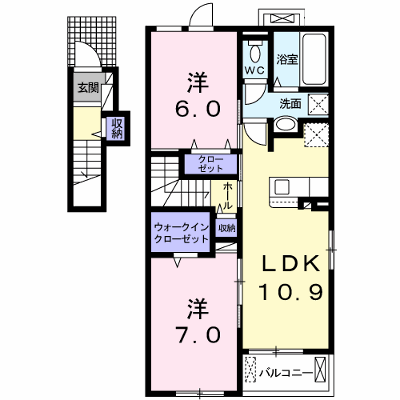 ピュアⅡ 201【管理NO：1-024874502-02010】 ★家具家電は申し込み後に搬入します★ ★2026年10月上旬入居可能★の物件画像