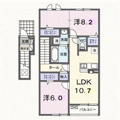 クローリス　Ⅲ 203【管理NO：1-028665601-02030】 ★家具家電は申し込み後に搬入します★ ★2027年02月上旬入居可能★の物件画像
