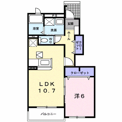 プリムローズ・クリーク 102【管理NO：1-014959701-01020】 ★家具家電は申し込み後に搬入します★ ★2026年10月中旬入居可能★の物件画像