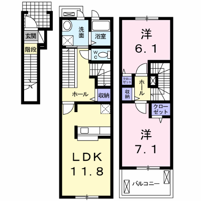 ウィステリア　フラット 202【管理NO：1-016938301-02020】 ★家具家電は申し込み後に搬入します★ ★2026年10月上旬入居可能★の物件画像