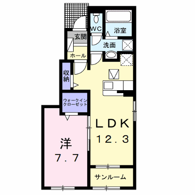 マウロアⅡ 101【管理NO：1-026823602-01010】 ★家具家電は申し込み後に搬入します★ ★2026年10月中旬入居可能★の物件画像