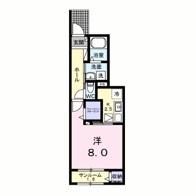フォンターナ・ピエディ 102【管理NO：1-027842301-01020】 ★家具家電は申し込み後に搬入します★ ★2026年10月中旬入居可能★の物件画像