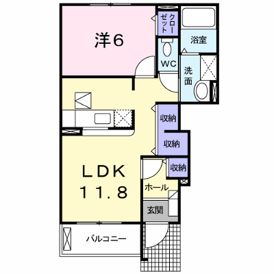 パレ　ドールＣ 103【管理NO：1-016430301-01030】 ★家具家電は申し込み後に搬入します★ ★2026年10月上旬入居可能★の物件画像