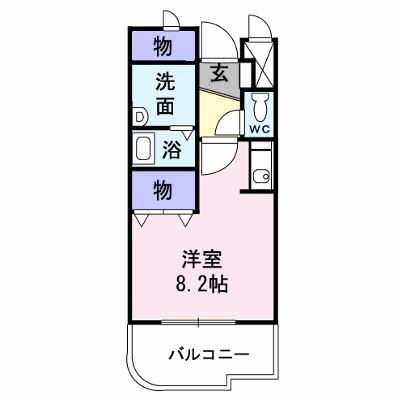 メゾン　ド　ブローテＢ 304【管理NO：1-012010302-03040】 ★家具家電は申し込み後に搬入します★ ★2026年10月上旬入居可能★の物件画像
