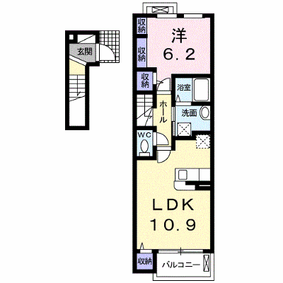 キャスケード内野 205【管理NO：1-019350401-02040】 ★家具家電は申し込み後に搬入します★ ★2026年08月下旬入居可能★の物件画像