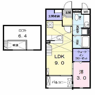 グランツ中川 202【管理NO：1-017238101-02020】 ★家具家電は申し込み後に搬入します★ ★2026年10月中旬入居可能★の物件画像