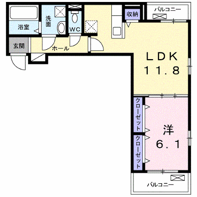 フォレストヒル・キャトル 302【管理NO：1-025976501-03020】 ★家具家電は申し込み後に搬入します★ ★2026年09月下旬入居可能★の物件画像