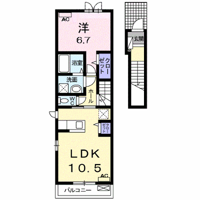 ロジュマンＨ 205【管理NO：1-022200402-02040】 ★家具家電は申し込み後に搬入します★ ★2026年10月上旬入居可能★の物件画像