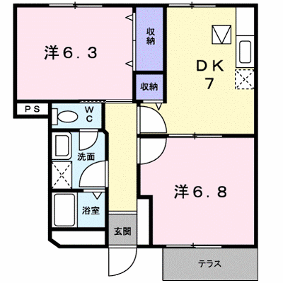 モンターニュ 104【管理NO：1-007559301-01040】 ★家具家電は申し込み後に搬入します★ ★2026年10月中旬入居可能★の物件画像