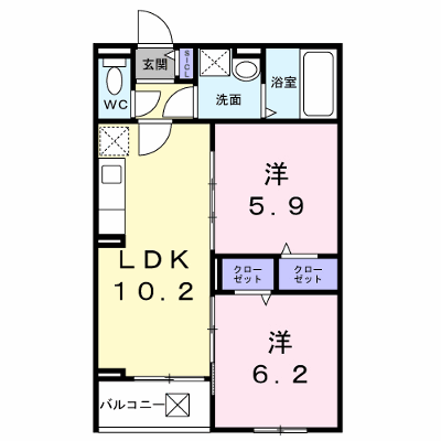 アルストロメリアⅤ 302【管理NO：1-028464801-03020】 ★家具家電は申し込み後に搬入します★ ★2026年10月上旬入居可能★の物件画像