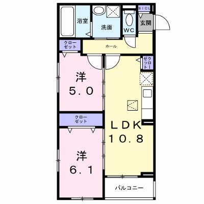 アルストロメリアⅤ 103【管理NO：1-028464801-01030】 ★家具家電は申し込み後に搬入します★ ★2026年10月上旬入居可能★の物件画像