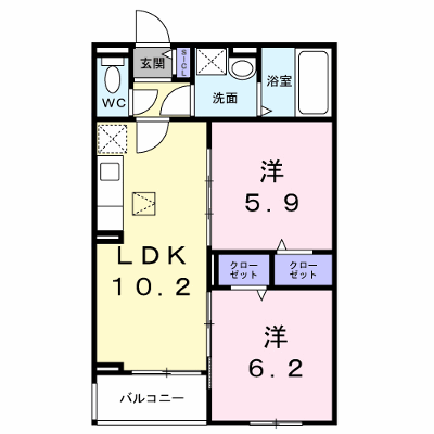 アルストロメリアⅤ 102【管理NO：1-028464801-01020】 ★家具家電は申し込み後に搬入します★の物件画像