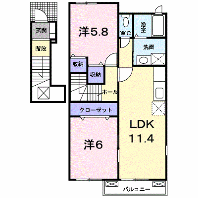 プラシード野中Ａ 201【管理NO：1-014860301-02010】 ★家具家電は申し込み後に搬入します★ ★2026年09月下旬入居可能★の物件画像