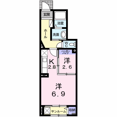 バーミィ　ガーデンⅠ 102【管理NO：1-018244201-01020】 ★家具家電は申し込み後に搬入します★ ★2026年10月中旬入居可能★の物件画像