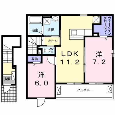 ペルシェ　アン 203【管理NO：1-022789801-02030】 ★家具家電は申し込み後に搬入します★ ★2026年09月上旬入居可能★の物件画像