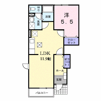 サニー・エクセレント　Ｂ 101【管理NO：1-011771902-01010】 ★家具家電は申し込み後に搬入します★ ★2026年10月中旬入居可能★の物件画像