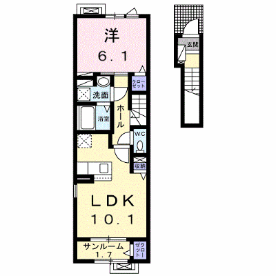 リード・ルミナ 203【管理NO：1-028812601-02030】 ★家具家電は申し込み後に搬入します★ ★2026年12月下旬入居可能★の物件画像