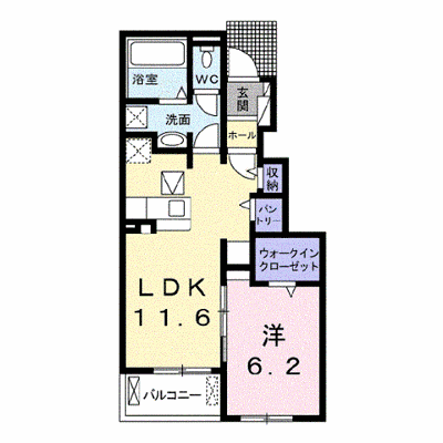 アヴァンティＢ 103【管理NO：1-025093002-01030】 ★家具家電は申し込み後に搬入します★ ★2026年11月中旬入居可能★の物件画像