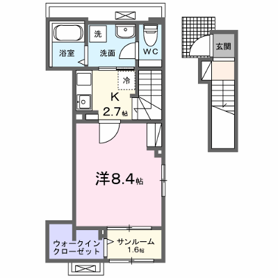 メゾン・セレニテ　Ｃ 201【管理NO：1-027636603-02010】 ★家具家電は申し込み後に搬入します★ ★2027年04月上旬入居可能★の物件画像