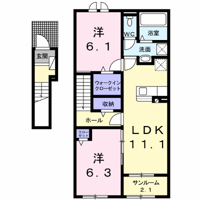 フェリーチェ　Ｂ 203【管理NO：1-026736902-02030】 ★家具家電は申し込み後に搬入します★ ★2026年10月上旬入居可能★の物件画像