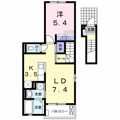 Ｋ・Ｓガーデン　Ⅱ 201【管理NO：1-022913501-02010】 ★家具家電は申し込み後に搬入します★ ★2026年10月上旬入居可能★の物件画像