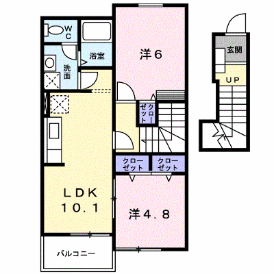 ハナミズキＢ 203【管理NO：1-013611302-02030】 ★家具家電は申し込み後に搬入します★の物件画像