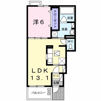 エスペランサＡ 102【管理NO：1-021727901-01020】 ★家具家電は申し込み後に搬入します★ ★2026年10月中旬入居可能★の物件画像