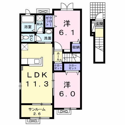 ラフィネⅣ 204【管理NO：1-018500301-02040】 ★家具家電は申し込み後に搬入します★ ★2026年10月中旬入居可能★の物件画像