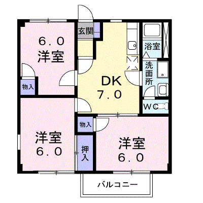 グリーンハウスマチニワサカ 202【管理NO：1-009709101-02020】 ★家具家電は申し込み後に搬入します★の物件画像