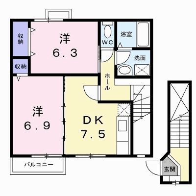 グレィス 203【管理NO：1-013378201-02030】 ★家具家電は申し込み後に搬入します★の物件画像