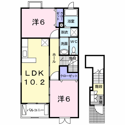 アムールベルＢ 201【管理NO：1-014042302-02010】 ★家具家電は申し込み後に搬入します★ ★2026年10月上旬入居可能★の物件画像