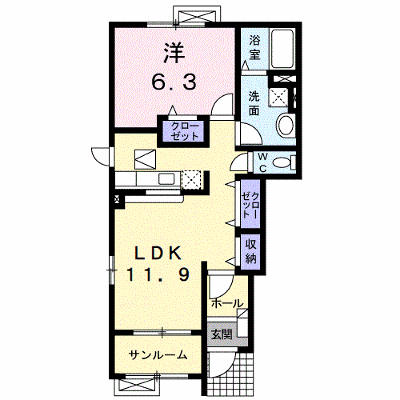アパルトマンＵ　Ⅲ 101【管理NO：1-015377801-01010】 ★家具家電は申し込み後に搬入します★ ★2026年10月下旬入居可能★の物件画像