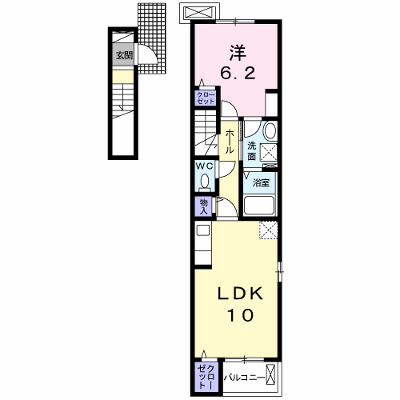 プチメゾン松和花壇 201【管理NO：1-024070201-02010】 ★家具家電は申し込み後に搬入します★ ★2026年10月上旬入居可能★の物件画像