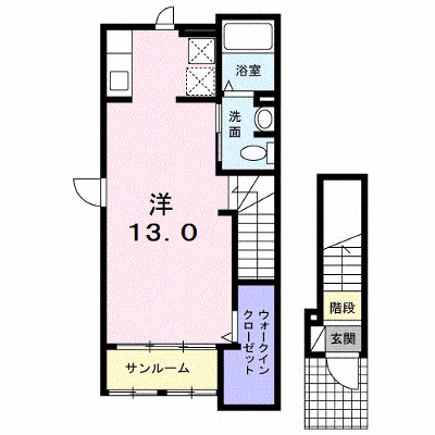 エトワール学文殿Ｂ 201【管理NO：1-020895202-02010】 ★家具家電は申し込み後に搬入します★ ★2026年10月中旬入居可能★の物件画像
