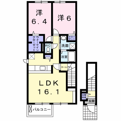 ベル・セーズⅡ 201【管理NO：1-020273502-02010】 ★家具家電は申し込み後に搬入します★ ★2026年10月上旬入居可能★の物件画像
