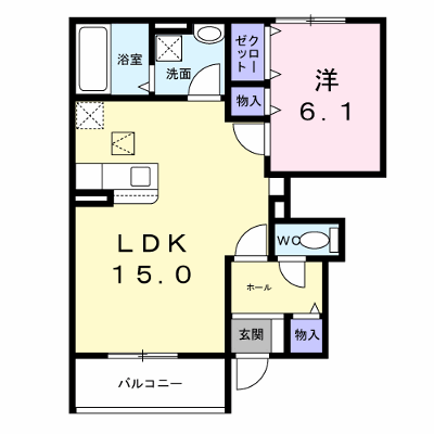 パルクレール 101【管理NO：1-027894201-01010】 ★家具家電は申し込み後に搬入します★ ★2026年09月下旬入居可能★の物件画像