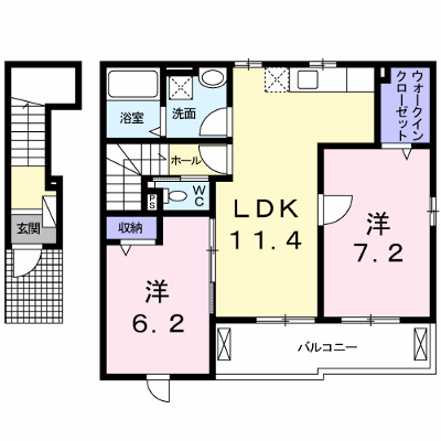 エスポワールＳ 202【管理NO：1-020238801-02020】 ★家具家電は申し込み後に搬入します★ ★2026年10月中旬入居可能★の物件画像