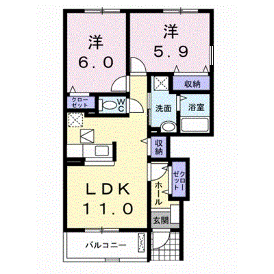ベルファミーユ 103【管理NO：1-014497501-01030】 ★家具家電は申し込み後に搬入します★ ★2026年10月中旬入居可能★の物件画像