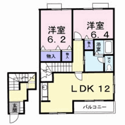 メゾンあゆみＤ 204【管理NO：1-011894902-02040】 ★家具家電は申し込み後に搬入します★ ★2026年10月中旬入居可能★の物件画像