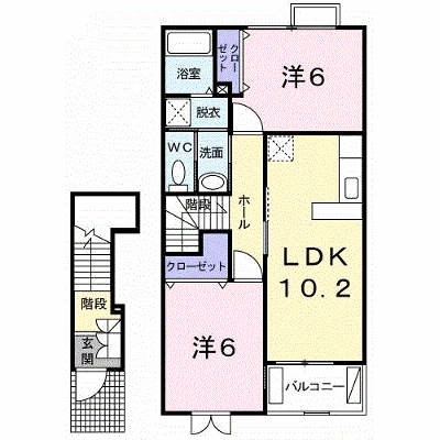 フラジオレット 203【管理NO：1-012691801-02030】 ★家具家電は申し込み後に搬入します★ ★2026年11月中旬入居可能★の物件画像