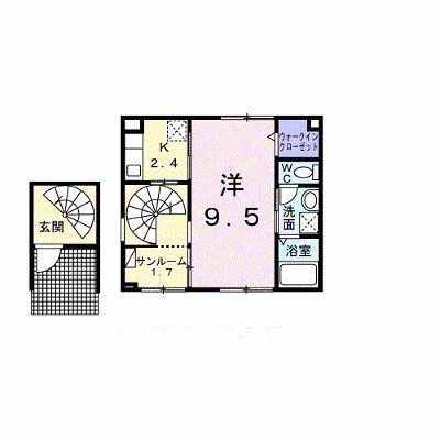 グランドール　コルソＡ棟 201【管理NO：1-027943201-02010】 ★家具家電は申し込み後に搬入します★ ★2026年10月上旬入居可能★の物件画像