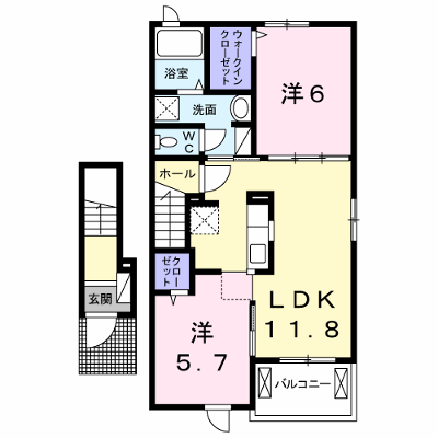 ピュアータウンクルメⅢ 204【管理NO：1-022313903-02040】 ★家具家電は申し込み後に搬入します★ ★2026年10月中旬入居可能★の物件画像